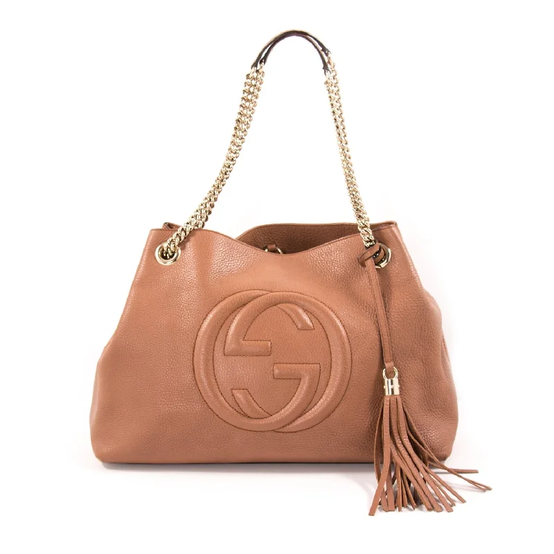 Ladies Gucci Dionysus bags in a pastel colorGucci Soho Large Chain Shoulder Bag