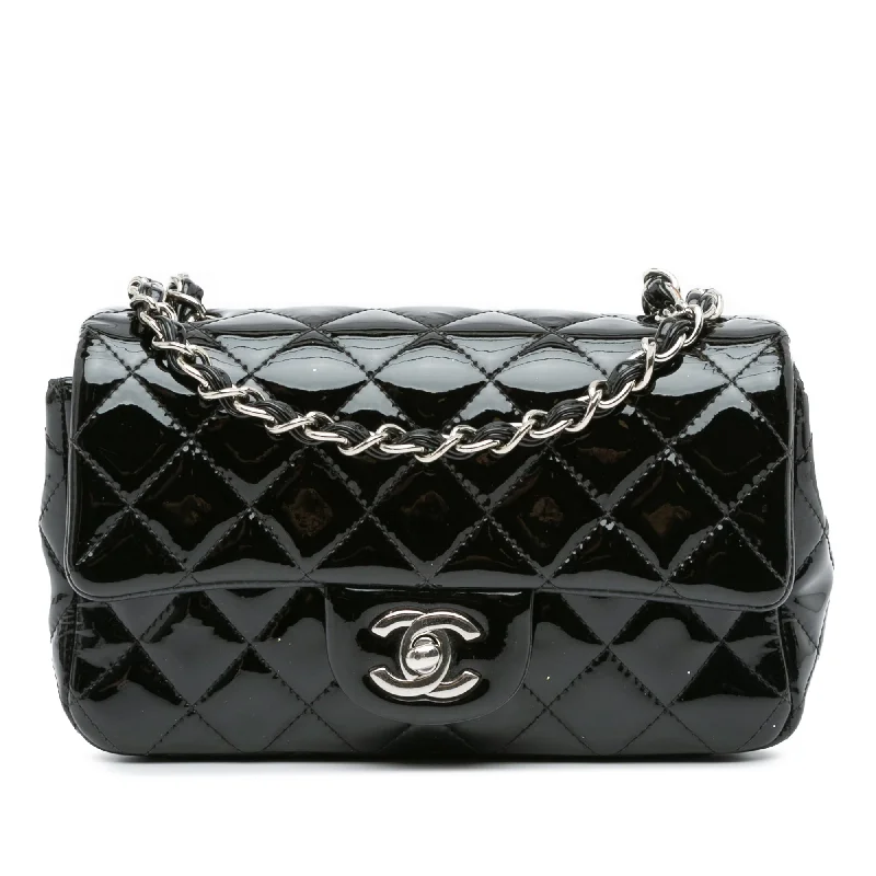 Chanel Classic Flap Bag for Evening PartyBlack Chanel Mini Rectangular Classic Patent Single Flap Crossbody Bag