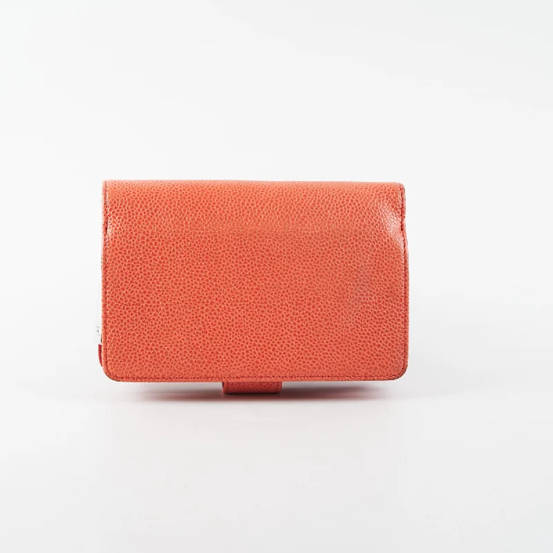 Chanel All - Match Handbag for Versatile StylingChanel Compact Coral Wallet