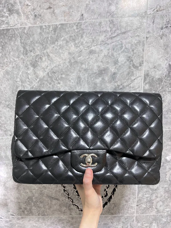 Chanel Limited Edition Handbag for CollectorsAuthentic Chanel Bag Black Lambskin SHW ( Jumbo )