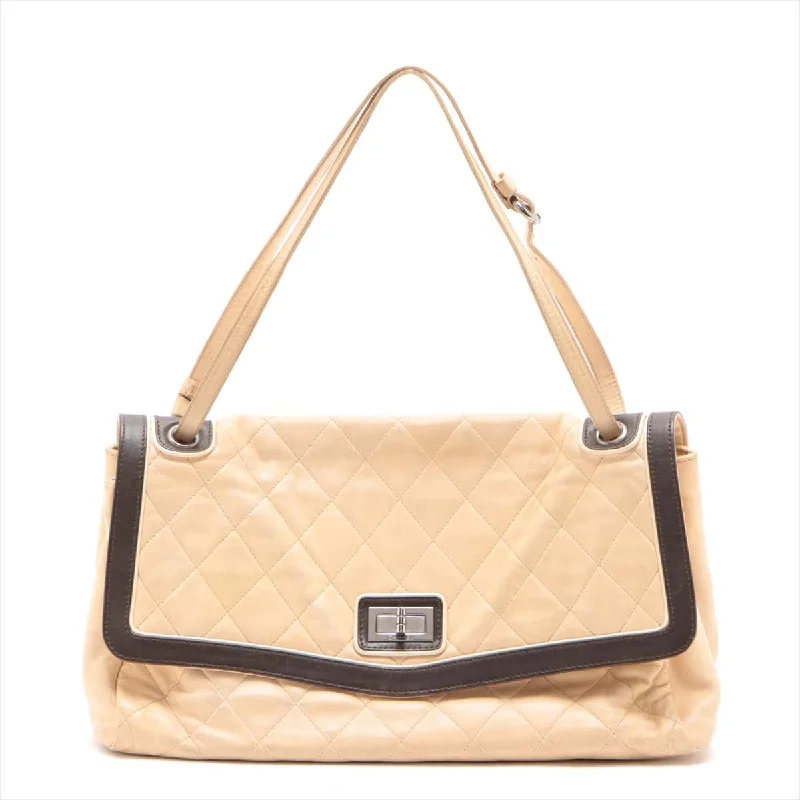 Chanel Lightweight Handbag for Daily ErrandsChanel 2.55  Chain Shoulder Bag Beige Silver  11th