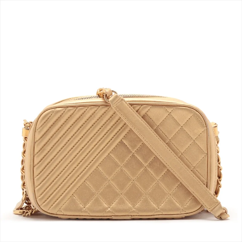 Chanel Small Crossbody Bag for TravelChanel Coco Charm Chain Shoulder Bag Gold Gold  20th