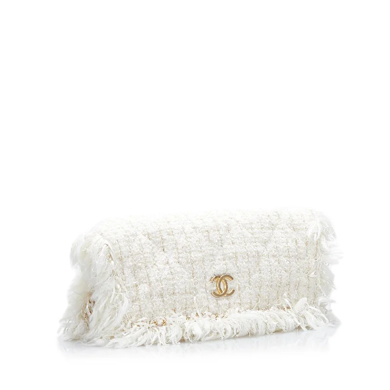 Chanel New Arrival Handbag with Gold HardwareChanel Cosmopolite Fringe Tweed Clutch Bag (6GTAwZ)