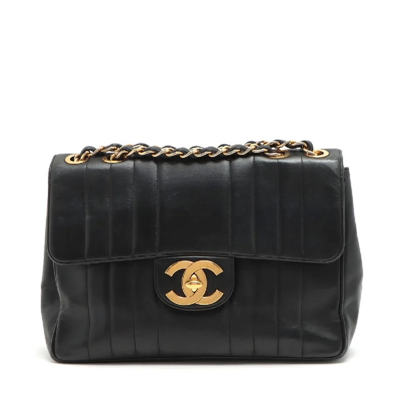 Chanel Handbag with Adjustable Strap for ComfortChanel Deca Mademoiselle  Single Flap Double Chain Bag Black Gold  1st