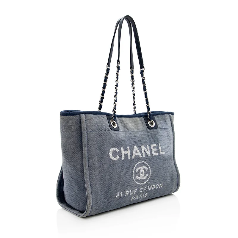 Chanel Handbag with Adjustable Strap for ComfortChanel Denim Deauville Small Tote (19008)