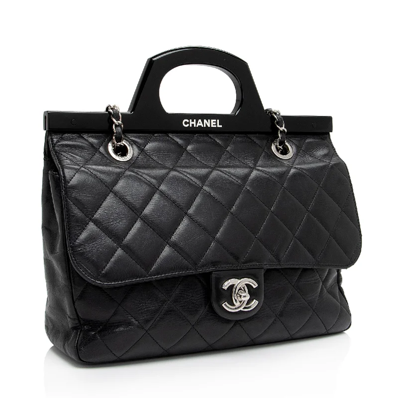 Chanel Small Crossbody Bag for TravelChanel Glazed Calfskin CC Delivery Small Shopping Tote (AR0t7R)