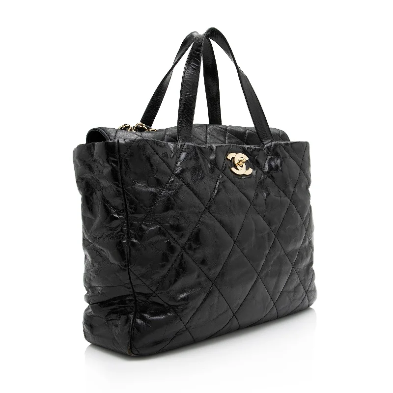 Chanel Small Crossbody Bag for TravelChanel Glazed Calfskin Portobello Medium Tote (23347)