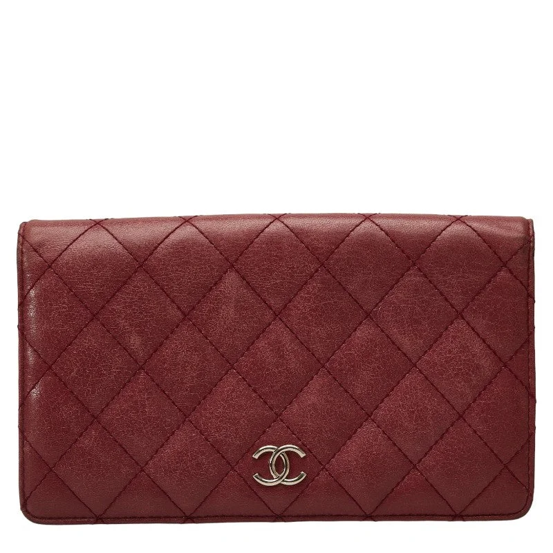 Chanel Small Crossbody Bag for TravelChanel Matrace Cocomark Long Wallet Two Foldable Wallet Pink Leather Lady Chanel