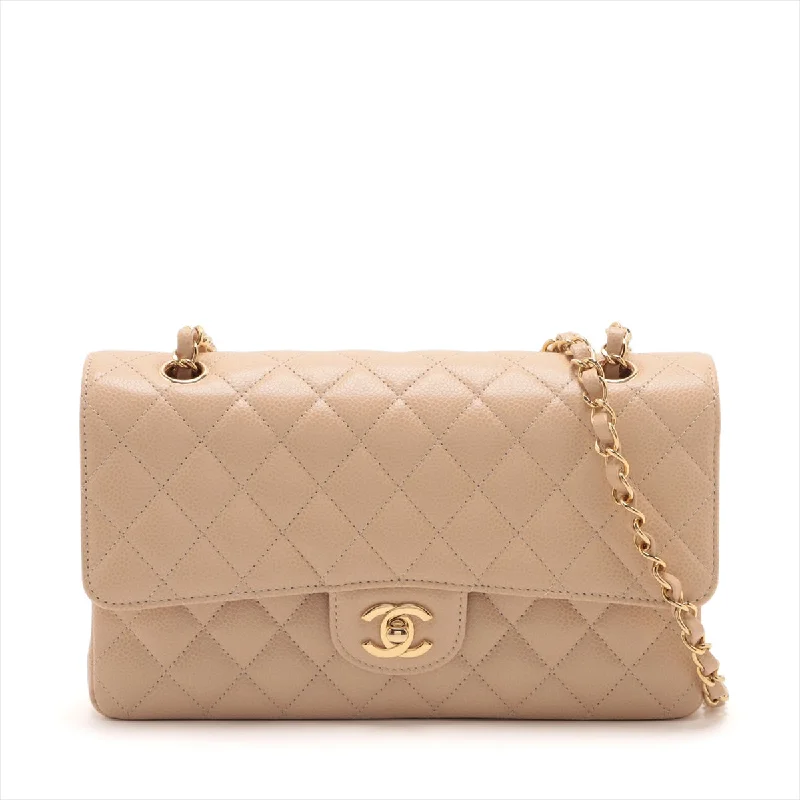 Chanel Medium Tote Bag for Office LadiesChanel Matrasse Caviar S Double Flap Double Chain Bag Beige Gold