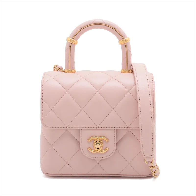 Chanel Designer Handbag with Unique DesignChanel Matrasse  Chain Shoulder Bag Pink Gold Gold  IC Chip