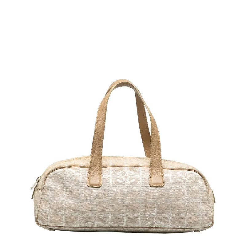 Chanel Limited Edition Handbag for CollectorsChanel New Label Line Handbags Boston Bag Ivory Beige Canvas Leather  CHANEL