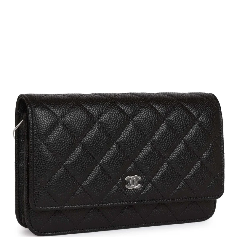 Chanel Colorful Handbag for Spring OutfitsChanel Wallet on Chain WOC Black Caviar Silver Hardware